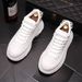 High Top Shoes For Youth, New Fashionable Thick Soled Inner Height Casual Round Toe Lace Up Zhongbang Shoes, Men's Short_desvips.com