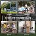 Beistelltisch Klappbar, Klapptisch Aus Glas Mit Marmoroptik, Kleiner Campingtisch, Runder Sofatisch Balkontisch Für Balkon Terrasse Wohnzimmer Büro_desvips.com