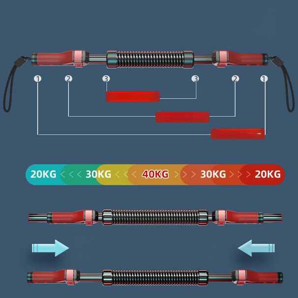 Strengthener For Men, Muscle Training Home Fitness Equipment, 30kg, 40kg, 50kg Press Grip Arm Strength Bar_desvips.com