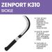Zenport K310 Brush Clearing Hand Sickle With 9 Inch Steel Blade For Garden And Machete Use_desvips.com