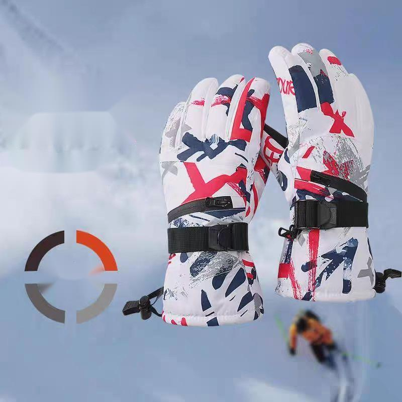 Ski Gloves For Winter, Waterproof, Men's And Women's Thick Windproof, Cold Proof, Water Splashing, Couple Touch Screen_desvips.com
