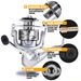New Long Cast Spinning Reel, Metal Spool & Metal Crank Arm, Large Drag Knob Sea Fishing Reel_desvips.com