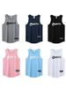 American Basketball Jersey Vest Sporty Sleeveless Quick Dry Training Shirt For Men Fashionable Loose Fit Customizable_desvips.com