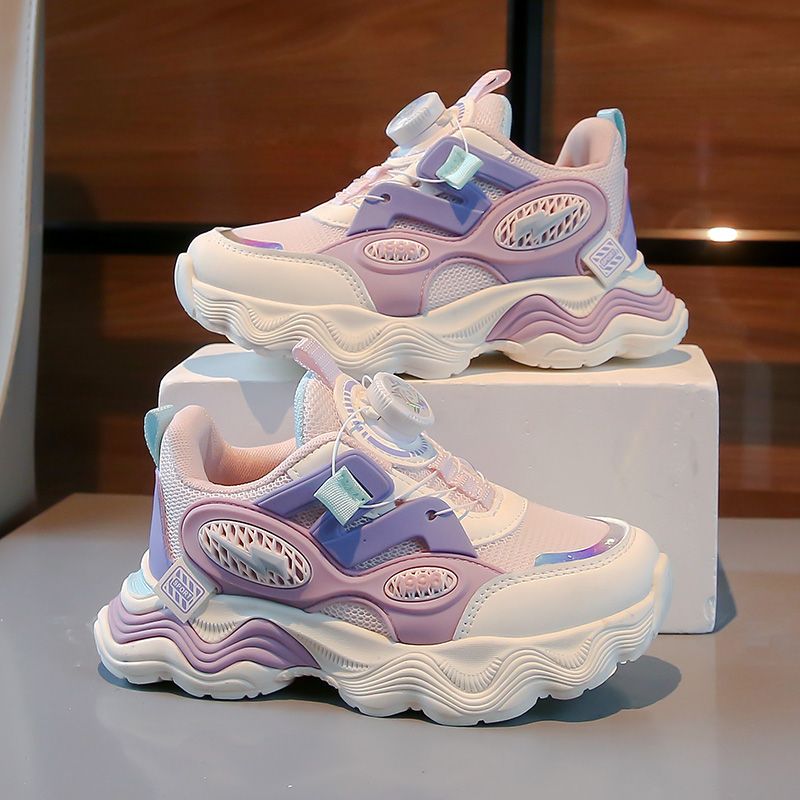 Shengtongda Autumn Winter New Mesh Breathable Rotating Buckle Children's Sports And Leisure Shoes 26-37_desvips.com