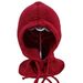 Korean Balaclava For Women, Autumn And Winter Ear Protection Hat, Warmer, Hooded Scarf, Integrated Knitted Wool Neck_desvips.com