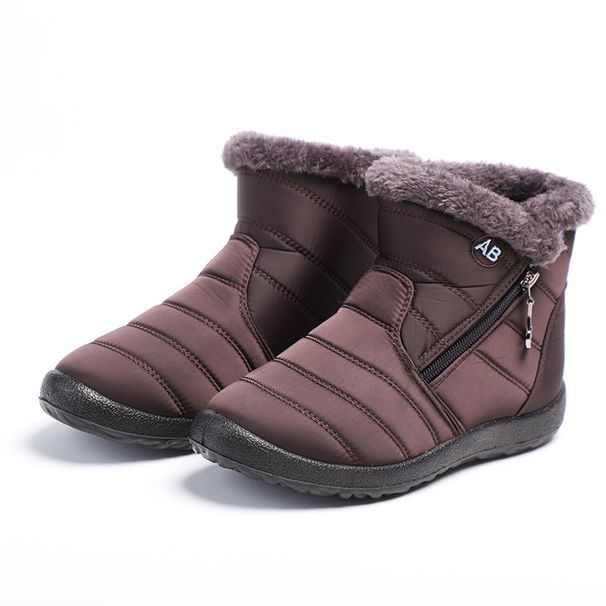 Women's Waterproof Snow Boots With Thick Fleece Lining - High Top Winter Shoes For Extreme Cold Weather - Slip-Resistant_desvips.com