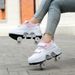 Roller Skates, Deformed Shoes, Four Wheel Skates, Children's And Teenagers' Wheel Shoes, Double Row Wheel Roller Skates_desvips.com