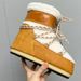 Thick-Soled Furry Snow For Women 2025 Winter New Moon Boots Warm Non-Slip Fashion Ski Cotton Shoes_desvips.com