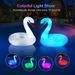Inflatable LED Luminous White Swan Flamingo Swimming Ring Water Pool Party Luminous Mount Recliner_desvips.com