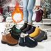 Women's Waterproof Snow Boots With Fleece Lining, Slip-On Winter Shoes For Outdoor, Hiking, And Casual Wear_desvips.com