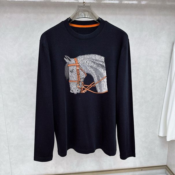 New Long Sleeve Spring Autumn Ins Trendy Brand Top Layer Inner Wear Fashion Base Shirt Men's T-Shirt_desvips.com