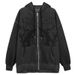 New Hoodie Sweatshirt Loose Street Style Sports Zipper Cardigan Y2k Jacket Women_desvips.com