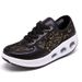 Lightweight Women Toning Shoes Lace Up Green Beige Ladies Slimming Flat Platform Swing Wedge Trainer Fitness Walking_desvips.com