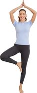Women's Short Sleeve Seamless Workout Tops Breathable Gym Shirts For Yoga Athletes Soft Athletic Shirts_desvips.com