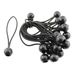 RLECS 20PCS 6 Inch Elastic Ball Rope, 4mm Thickness, Black, Heavy Duty, Waterproof Canvas, Elasticated Tie For Fixing Tent, Securing Furniture Cover,_desvips.com