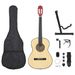 Classical Guitar Set - 4/4 Size For Beginners And Musicians - Blue/Natural/Black - Includes Gig Bag, Strap, Picks, Strings, Winder, Capo, Tuner, Stand_desvips.com
