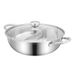 Premium Dual Compartment Hot Pot - 304 Stainless Steel Shabu Shabu Pot With Glass Lid (Gift Ready & Restaurant Grade)_desvips.com