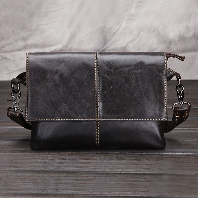 Hong Kong-Style Cross-Body Cowhide Outdoor Casual Shoulder Bag_desvips.com