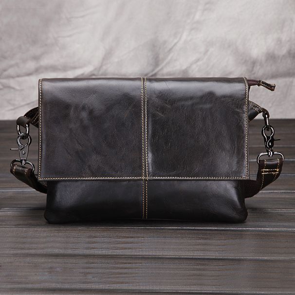 Hong Kong-Style Cross-Body Cowhide Outdoor Casual Shoulder Bag_desvips.com
