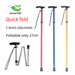 Aluminum Alloy Climbing Telescopic Folding Hiking Anti-Slip Walking Stick Elderly Reinforced Adjustable 5-Section Cane_desvips.com