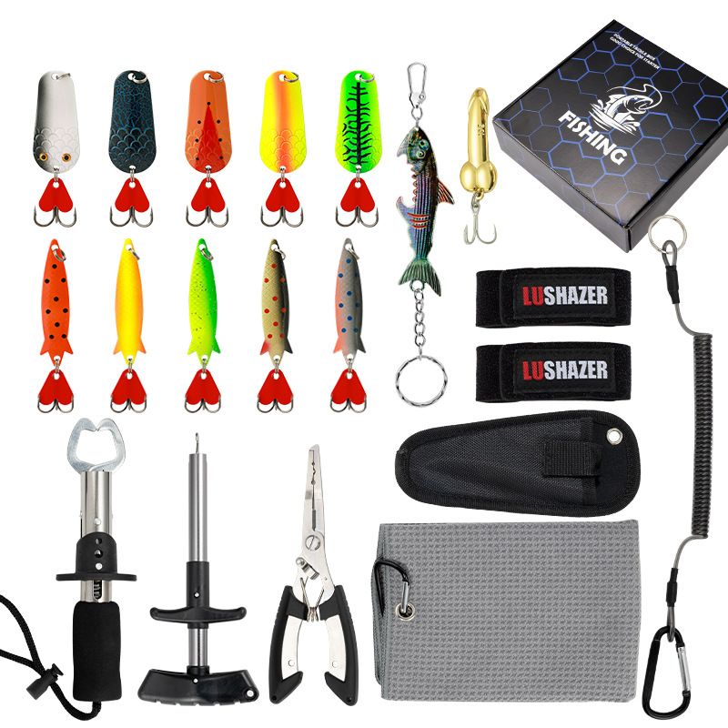 Shark Scavenger|20-piece Lure Set With Sequins Airplane Box, Bionic Bait, Artificial Bait Accessories, Gift For Fishing,_desvips.com