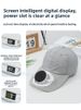 Summer New Solar Powered Digital Display Charging Fan Adults Outdoor Sunshade Sun Protection Hat For Fishing Hiking_desvips.com