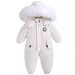 Warm Baby Winter Snowsuit - Soft Cotton Full-Body Romper With Hood For Outdoor Play & Skiing (80-120cm, Unisex, Blue/White/Pink)_desvips.com
