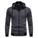 Fashion Casual F Ake Two-Piece Slim Fit Color-Block Hooded Cardigan Sweatshirt New Men's Style_desvips.com