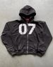 07 Trendy Street Loose Sweatshirt For Men Women, Hip-Hop Sports Zipper Hoodie And Pants Set_desvips.com
