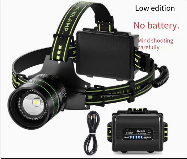 Super Bright 60W White Laser Strong Light Long-range Induction Headlight With Digital Display Charging Zoom Outdoor_desvips.com