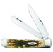 Case XX WR Pocket Knife Trapper With Genuine Amber Bone Handle And Carbon Steel Blade, Closed Length 4 1/8 Inches_desvips.com