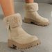 Winter New Cotton Shoes With Extra Wool And Thick Women's Casual Short Boots_desvips.com