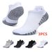 3pairs Thickened Towel Bottom Running Mesh Boat Non-slip Breathable Sports Low Cut Men's Socks Women's Socks_desvips.com