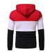 Men's Clothing autumn and winter men's clothing 3 color splicing pullover hooded casual men's sweater jacket_desvips.com