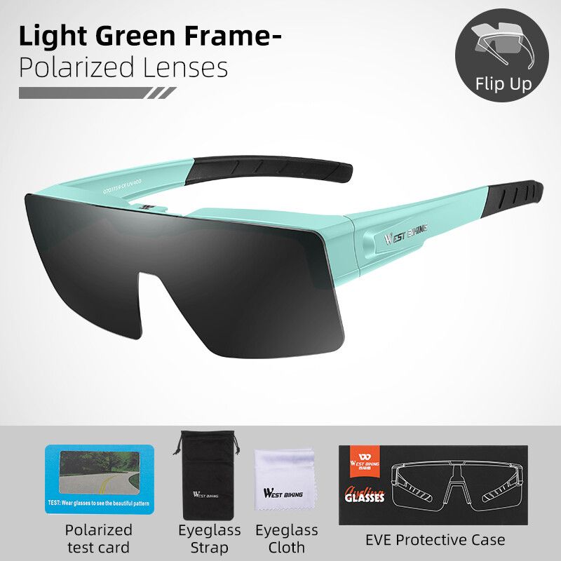 Cycling Sunglasses Polarized Photochromic Sports Glasses Eyewear Lip Up Goggles_desvips.com