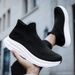 Men's Casual Sneakers Breathable Mesh Socks Fashion Sport Running Shoes Ankle Boots Slip-on Tennis Loafers For Women_desvips.com