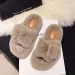 hot Free Shipping Designer Slippers For Woman Winter Indoor Outdoor Keep Warm Casual Plush Sandals Black White Grey Pink_desvips.com