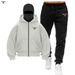 New Fashion Autumn Winter Fleece Set European Size Casual Sports Double Hooded Sweatshirt_desvips.com