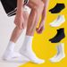 Thickened Men's And Women's Towel Bottom White Socks Sports Socks Terry Waist Pure White And Black Running Socks Pure Cotton Basketball Socks_desvips.com