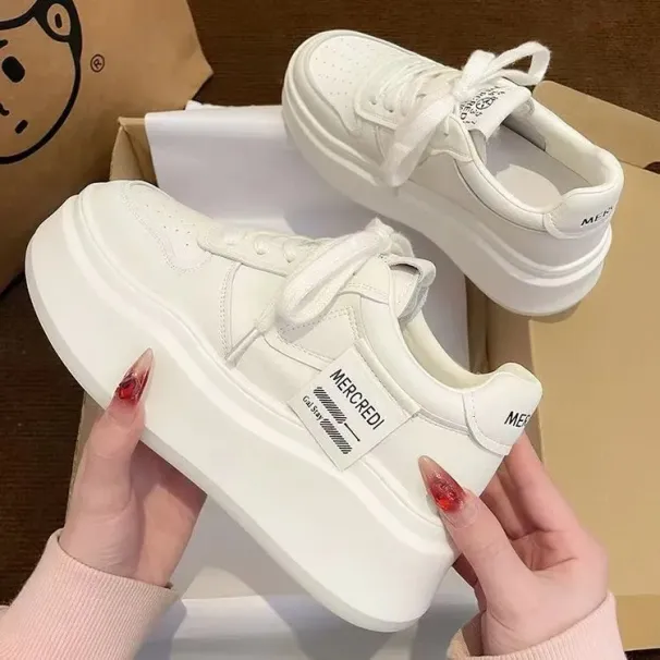 Thick Soled Versatile High White 2024 New Summer Sports For Women, Niche Design Sense Board Shoes_desvips.com