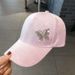 Diamond Metal Butterfly Baseball Cap, Women's Summer Sun Protection Hat, Fashionable Ducktongue Sun Hat_desvips.com