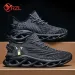 YRZL Mens Sport Breathable Lightweight Sneakers Outdoor Mesh Black Running Athletic Jogging Tenis Walking Shoes Man_desvips.com