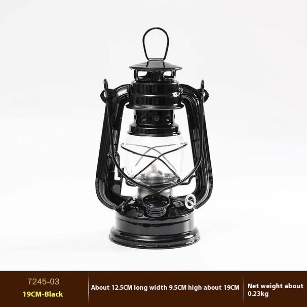 Vintage Old Style Kerosene Lamp Portable Camping Lantern Bar Coffee Restaurant Decoration Ornament Photography Prop_desvips.com