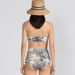 2025 New Bikini Two-Piece Swimsuit High-End Animal Print Ruched Soccer Jerseys_desvips.com