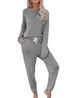2024 Autumn Winter New Two-Piece Homewear European American Casual Sleeve T-Shirt And Long Pants Set For Women_desvips.com