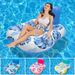 Inflatable Floating Lounger - Foldable Backrest With Mesh Net For Pool, Lake & Beach_desvips.com
