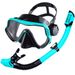 Diving goggles Breathing tube set for men and women new adult large frame silicone mirror swimming snorkeling mask diving glasses_desvips.com