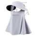LazyZoom Summer UV Cool Neck Sunshade Mask Ear Hanging Sports Scarf Sun Protection Breathable Brim Hat For Hiking Cycling_desvips.com