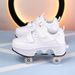 Roller Skates, Deformed Shoes, Four Wheel Skates, Children's And Teenagers' Wheel Shoes, Double Row Wheel Roller Skates_desvips.com