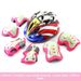 Children's Glow In The Dark Fluorescent Protective Gear Set For Boys And Girls Roller Skating Skateboard Knee Pads Bicycle Balance Bike Helmet_desvips.com